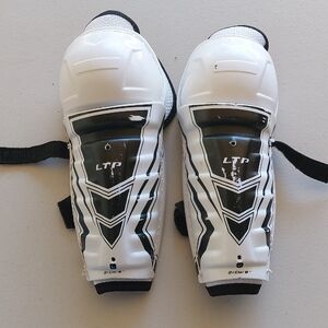 CCM Black and White Shin Guards